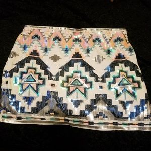 Express sequin skirt